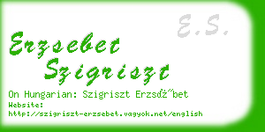 erzsebet szigriszt business card